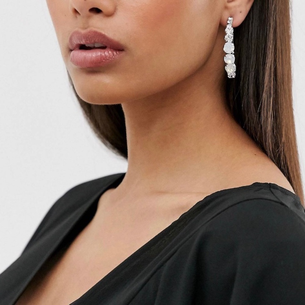 Krystal London Swarovski Crystal  hoop earrings
